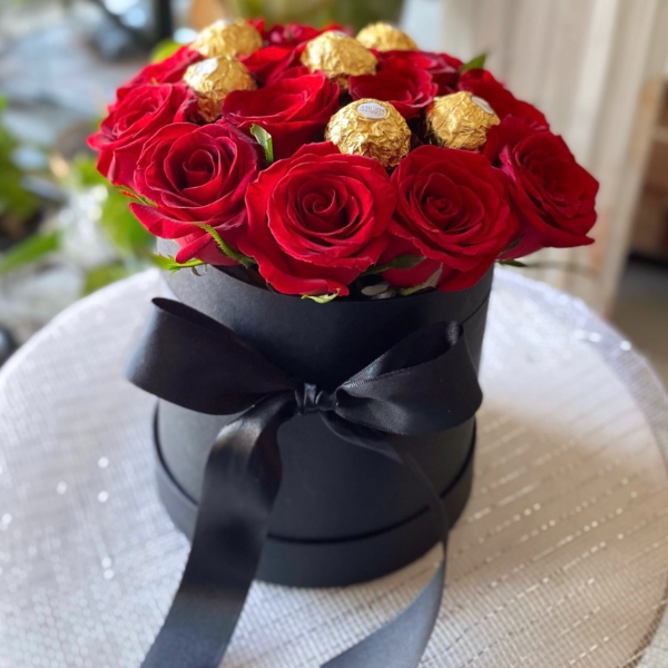 Mini Box Rosas e Ferrero Rocher
